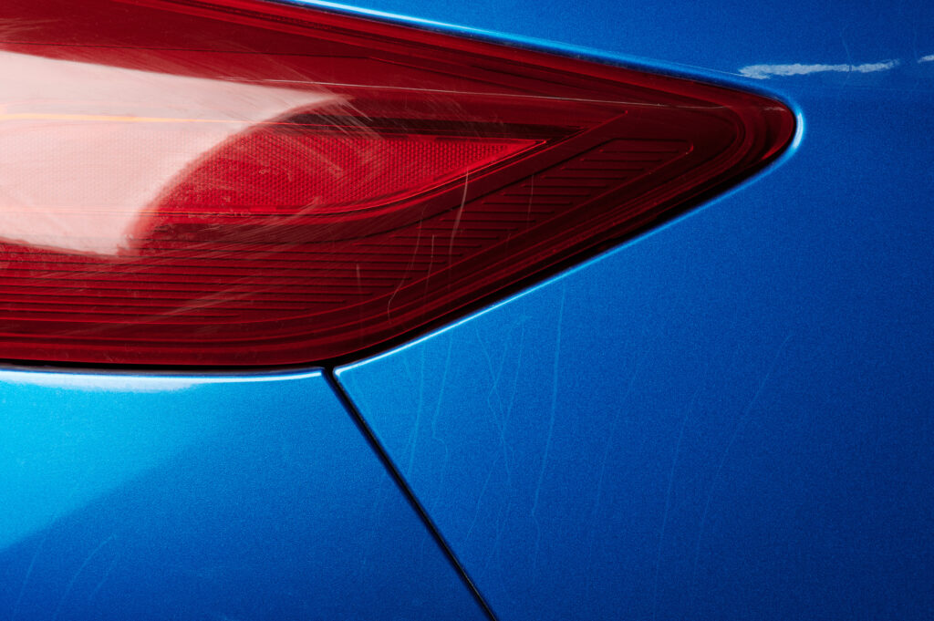 sand scratches on a car